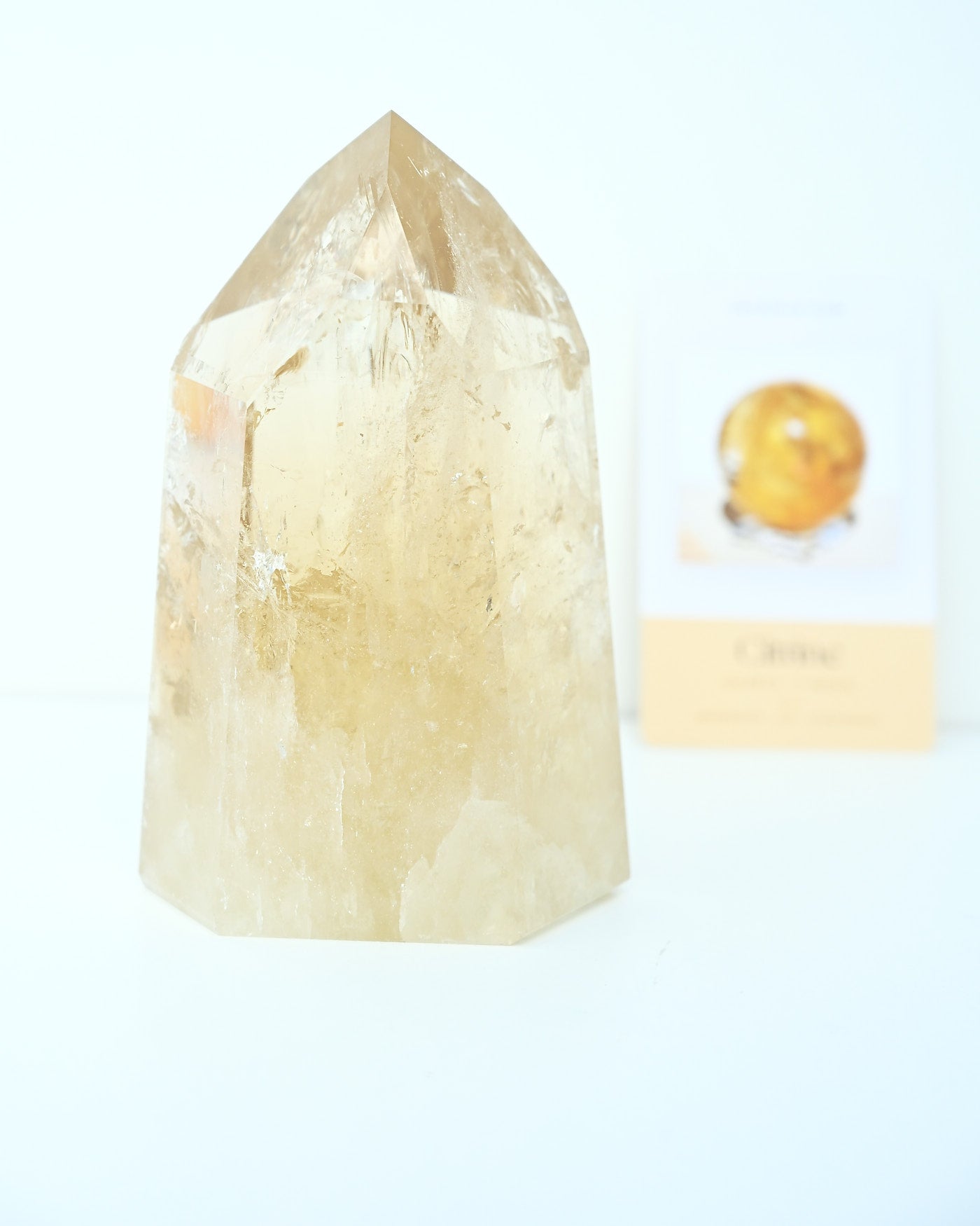Natural Citrine with Green Tourmaline Tower 1.9kg