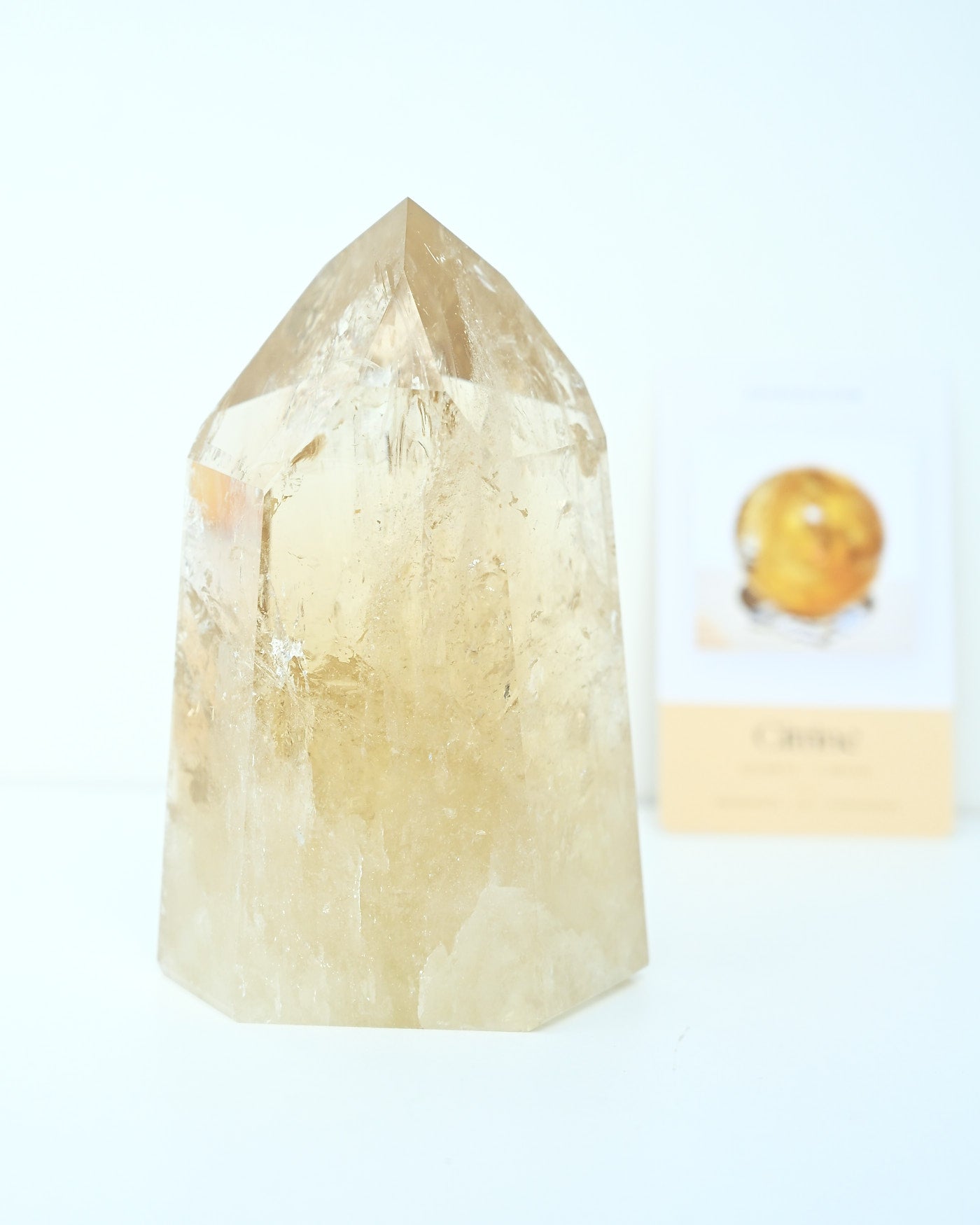 Natural Citrine with Green Tourmaline Tower 1.9kg