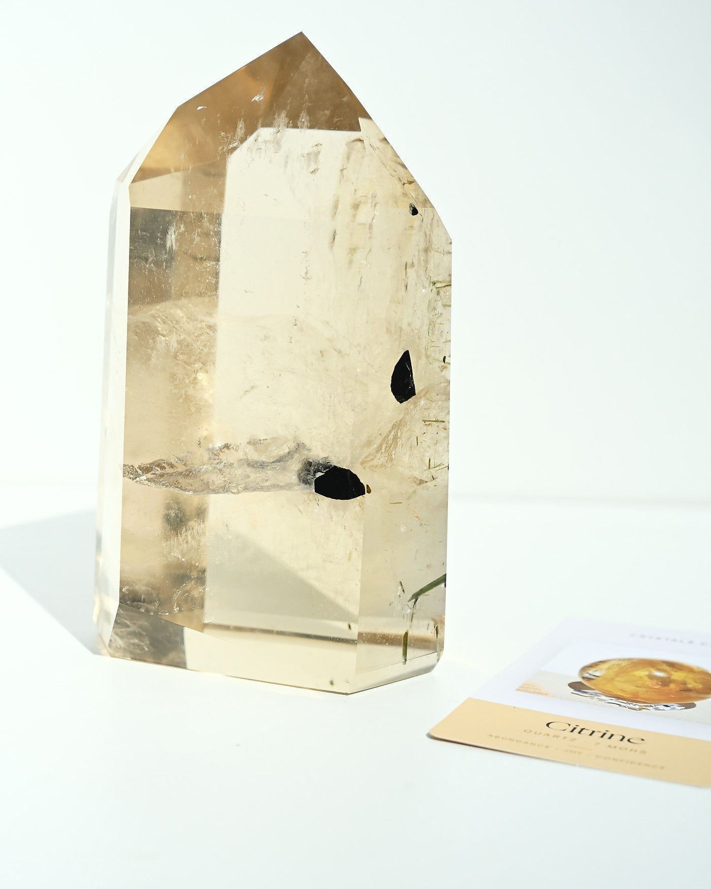 Natural Citrine with Green Tourmaline Tower 1.9kg