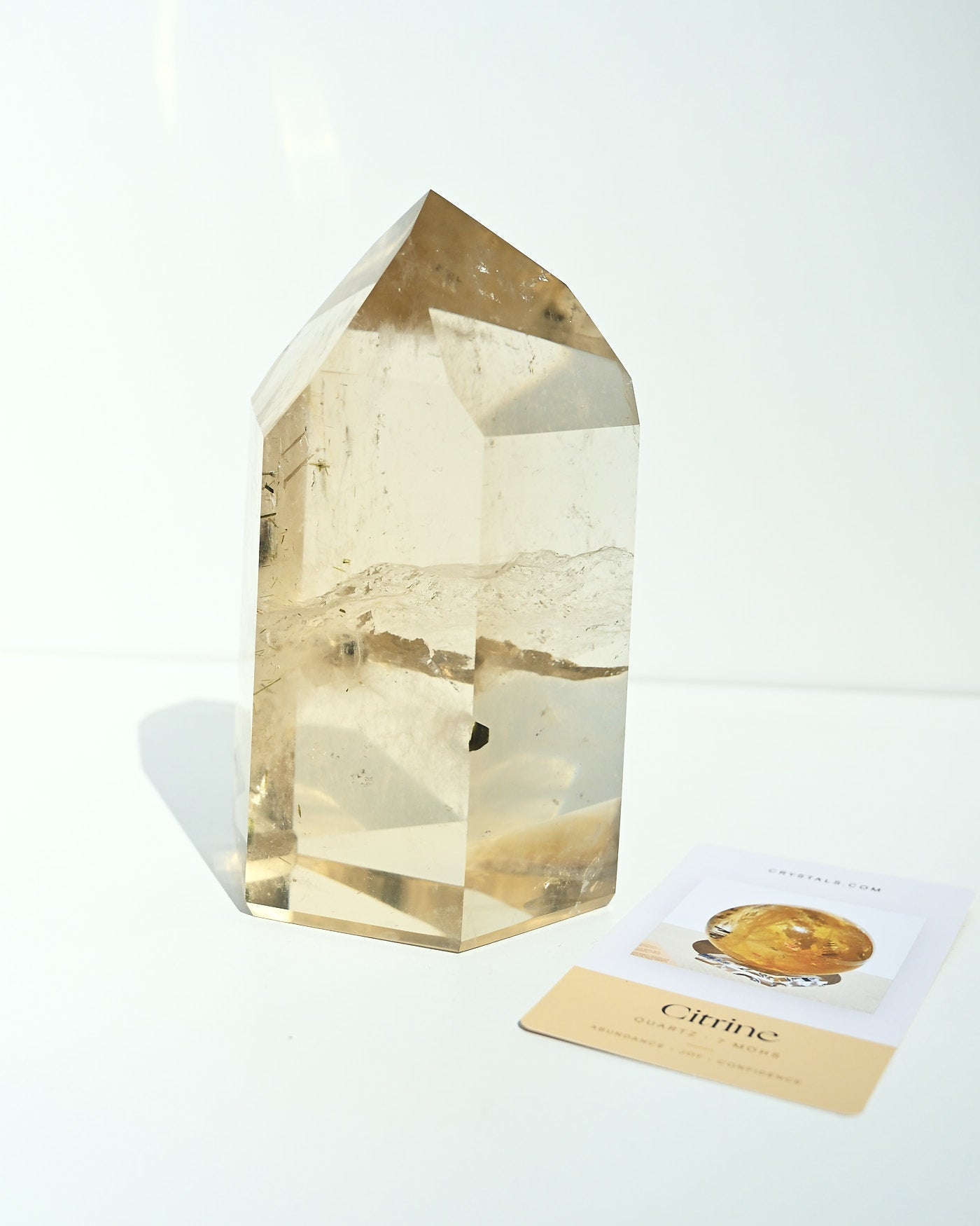 Natural Citrine with Green Tourmaline Tower 1.9kg