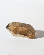 Natural smoky citrine point close-up detail