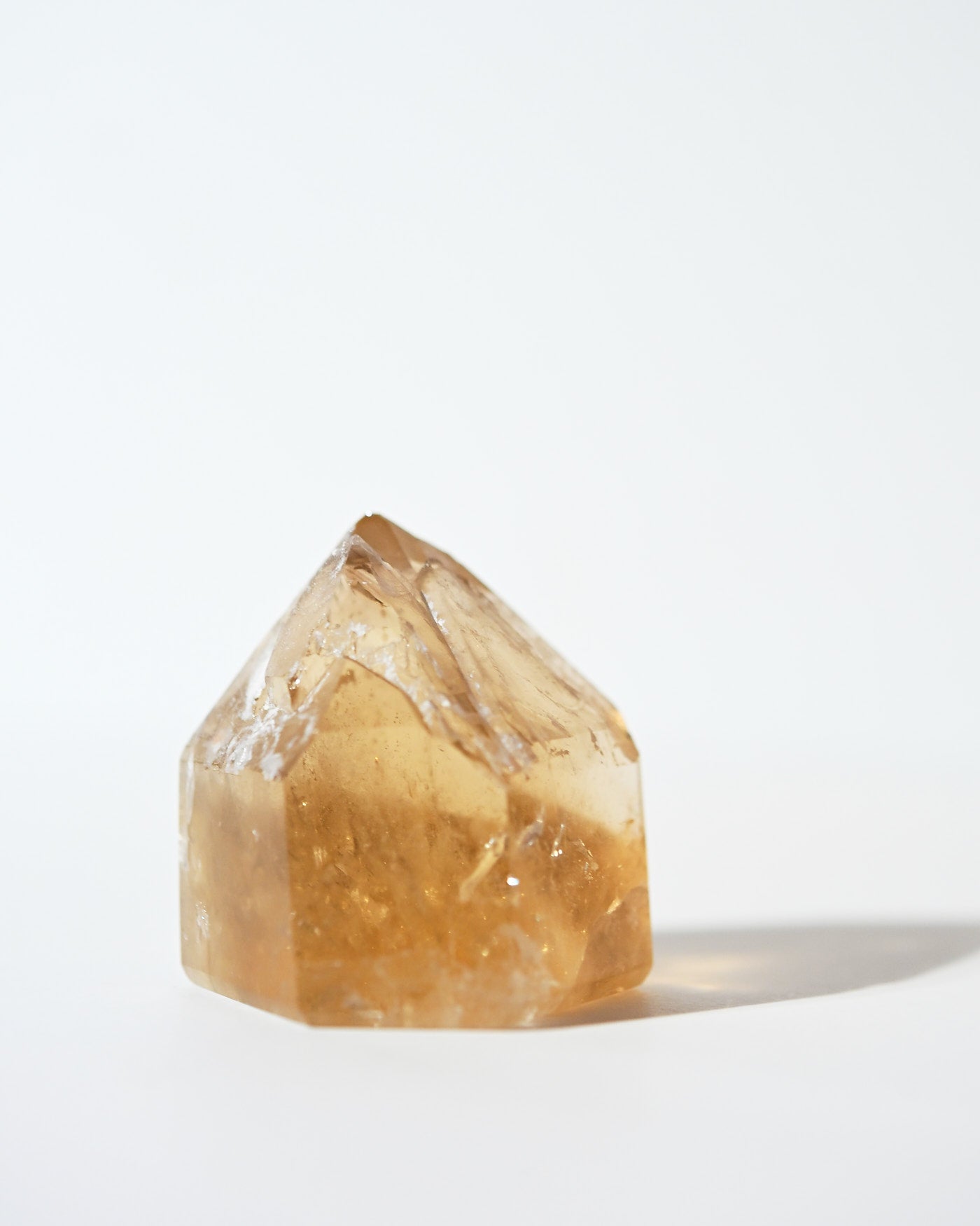 Citrine Twin Point Tower 114g side angle