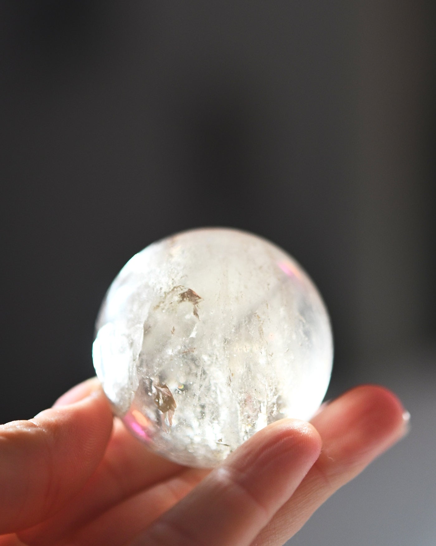 Citrine Sphere 115g side angle