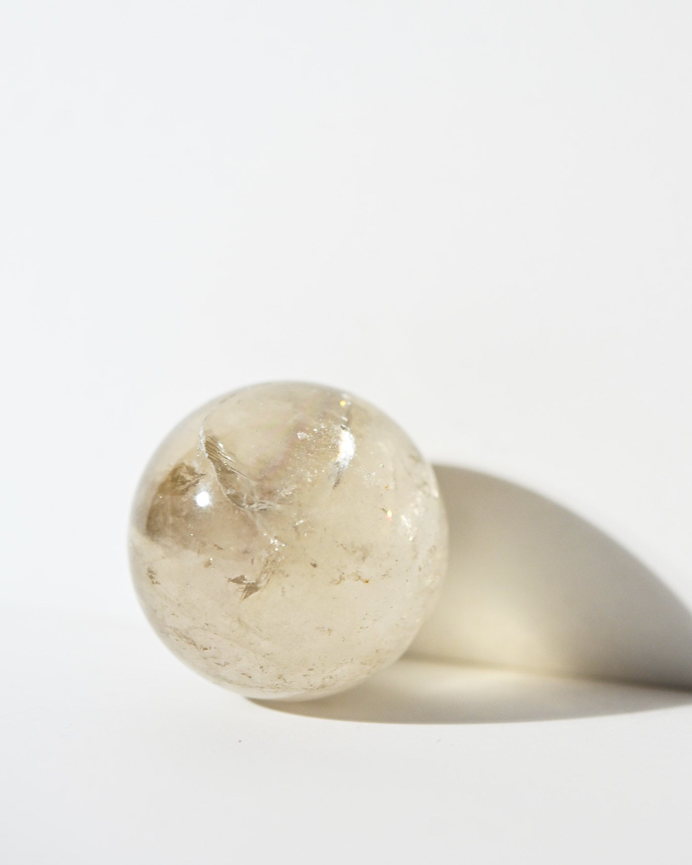 Citrine Sphere 115g in hand