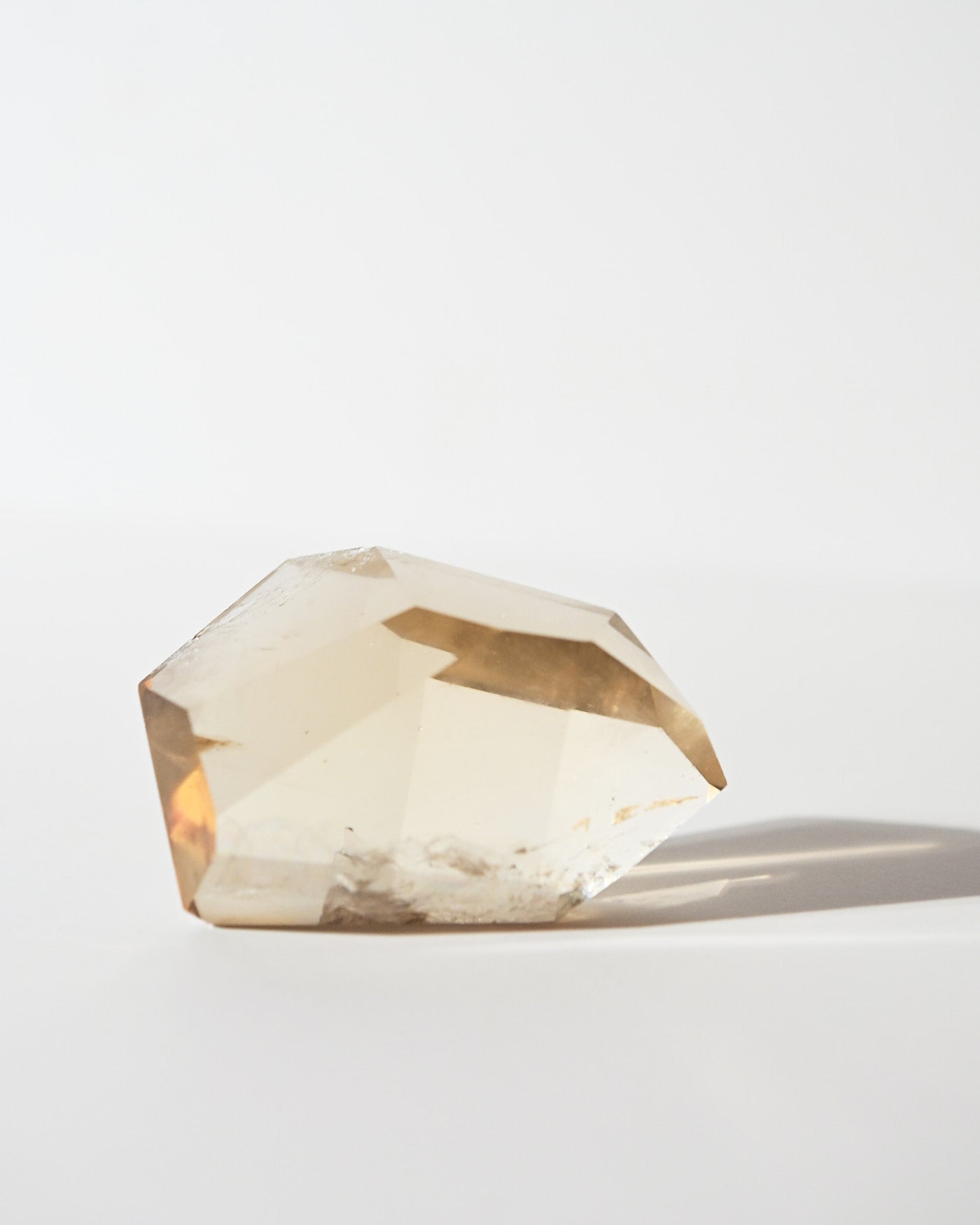 Citrine Geometric Free Form 128g front view