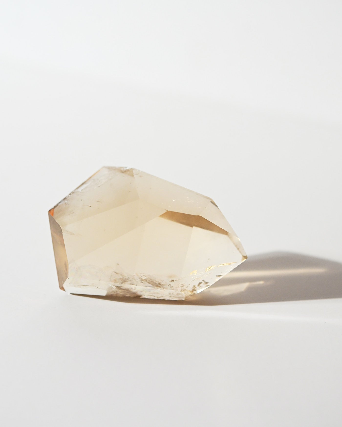 Citrine Geometric Free Form 128g side view