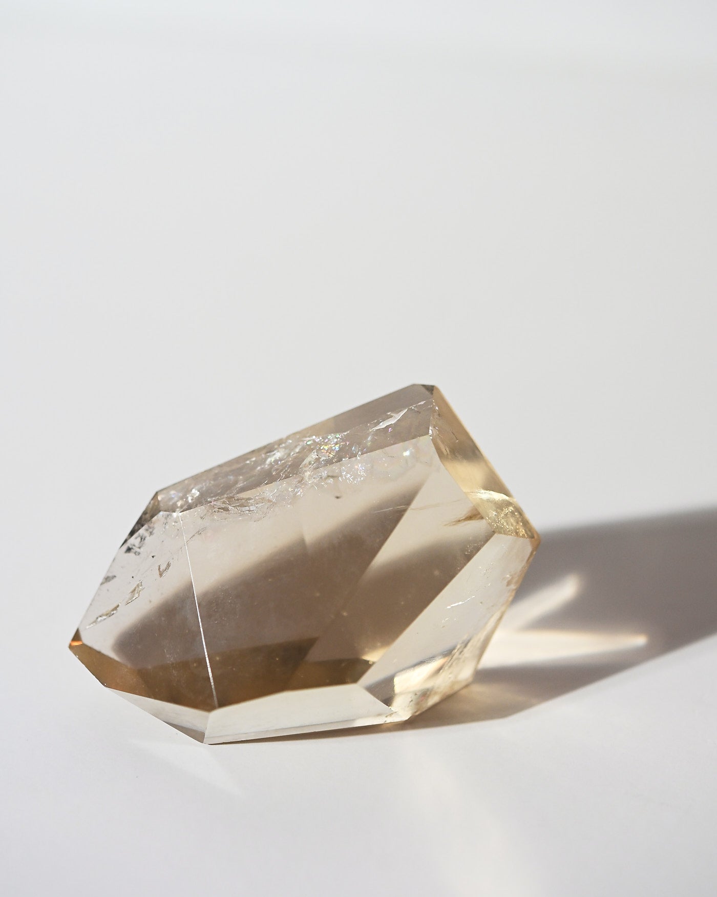 Citrine Geometric Free Form 128g back view