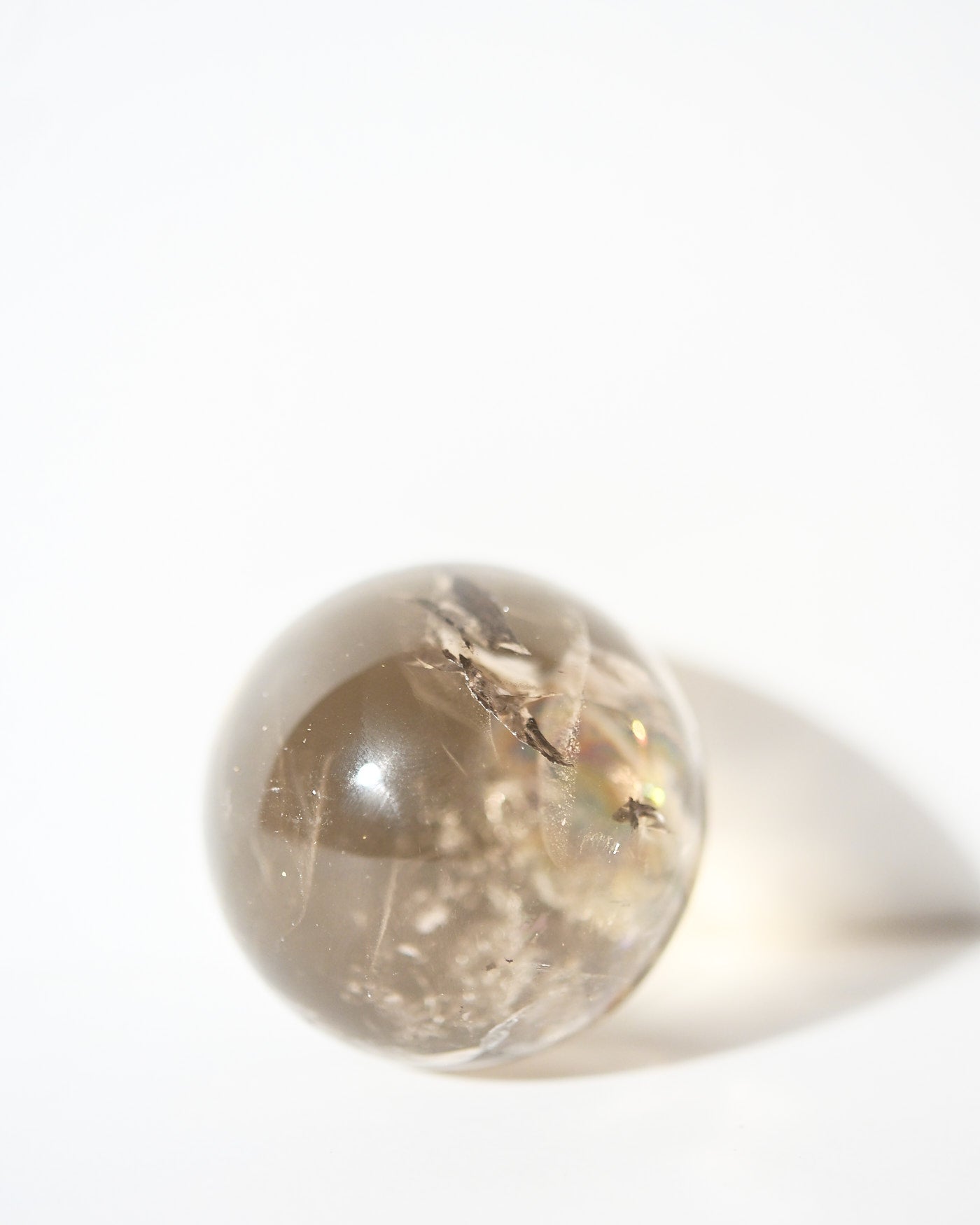 Smoky Citrine Sphere 160g internal landscape