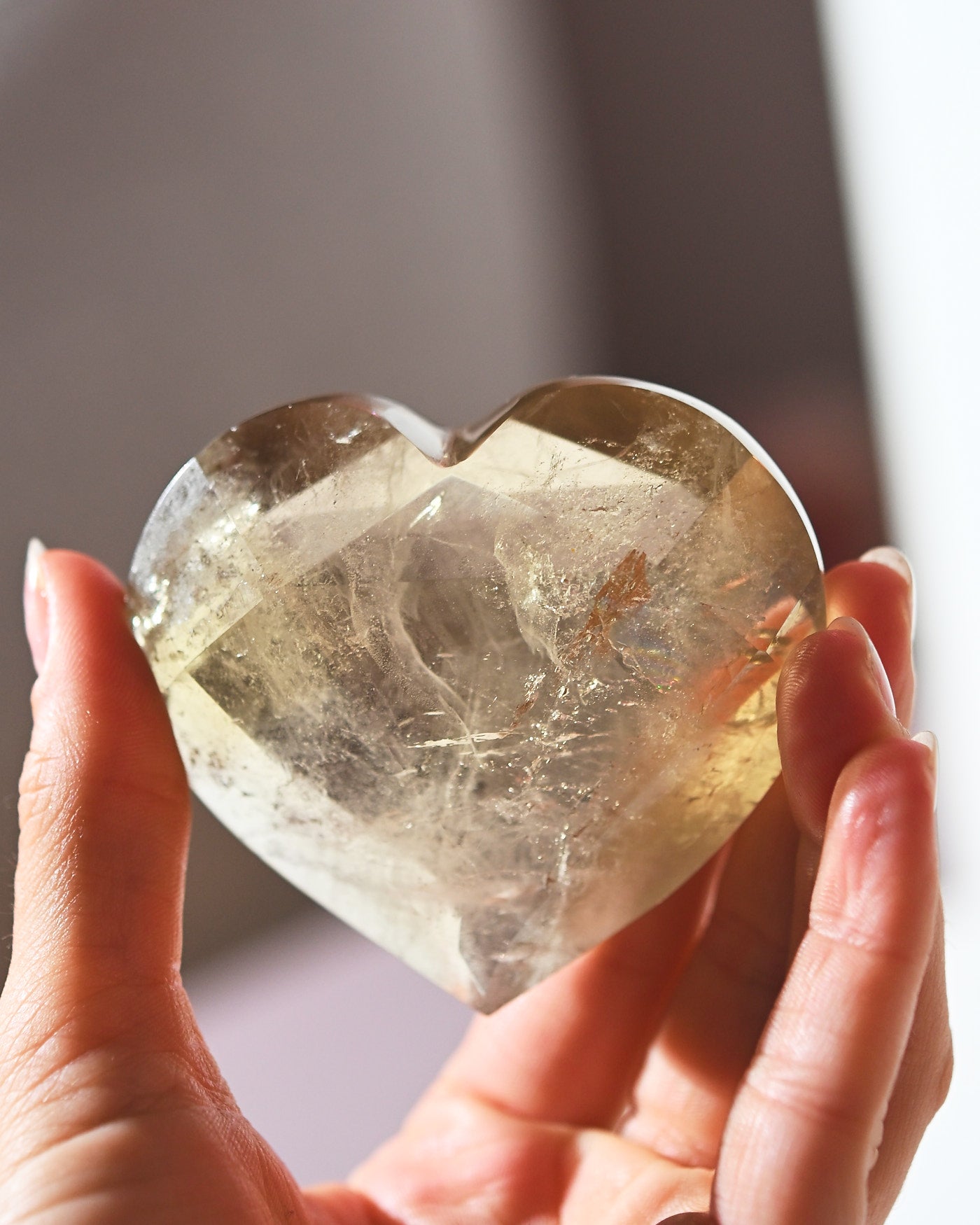Natural Citrine Heart 170g