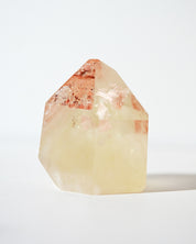 Natural citrine tower 416g angled view