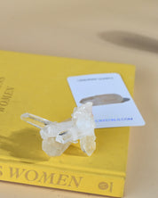 Colombian Lemurian Quartz Point - clear quartz crystal point close up detail