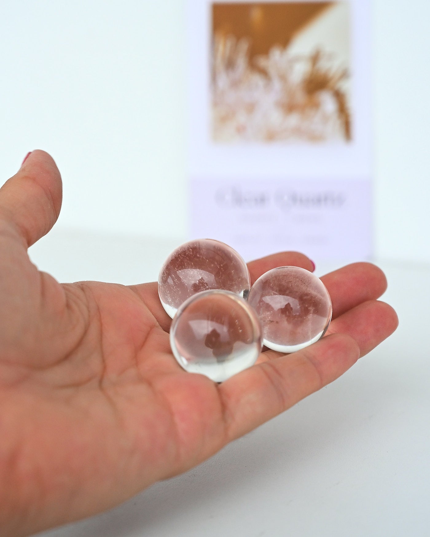 Mini Clear Quartz Sphere MD detail