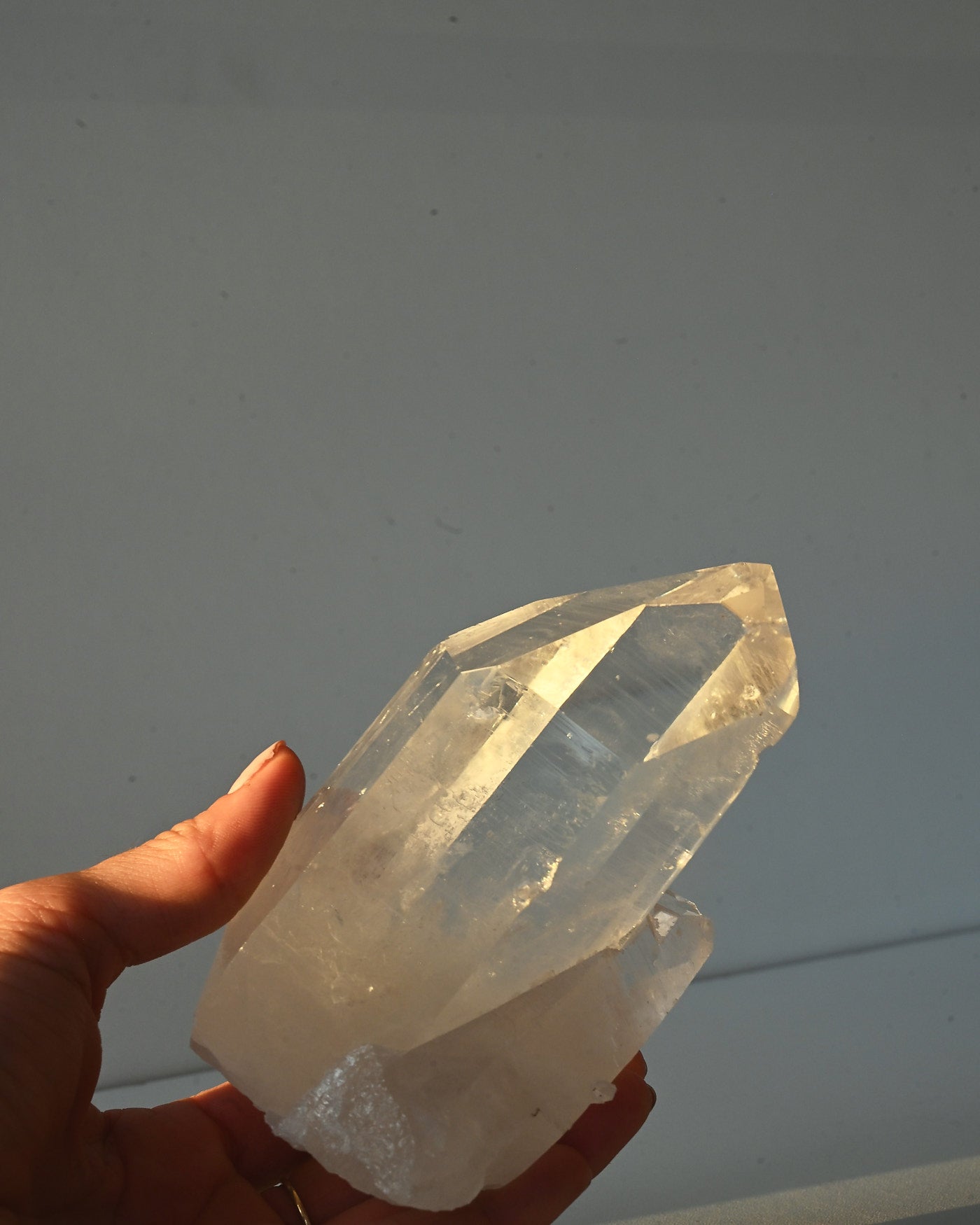 Clear Quartz Freeform 624g side