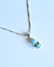 Blue Topaz Pendant — Sterling Silver