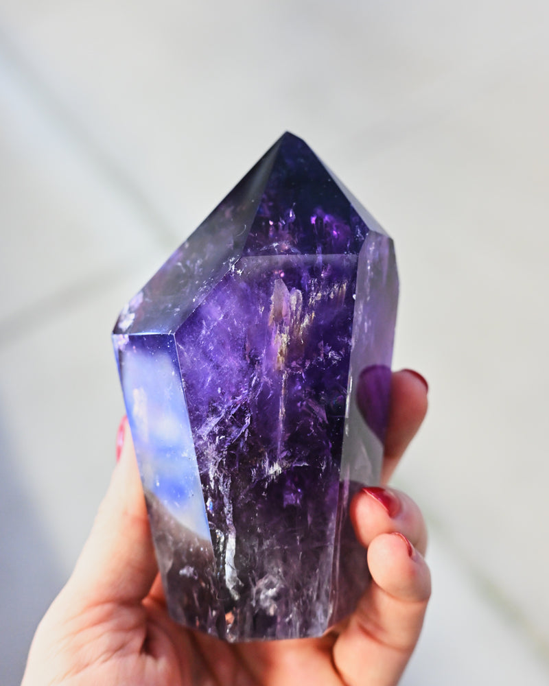 Deep Purple Amethyst Tower