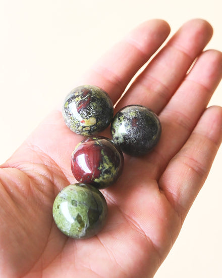 Dragon Bloodstone Sphere — Jasper crystal specimen