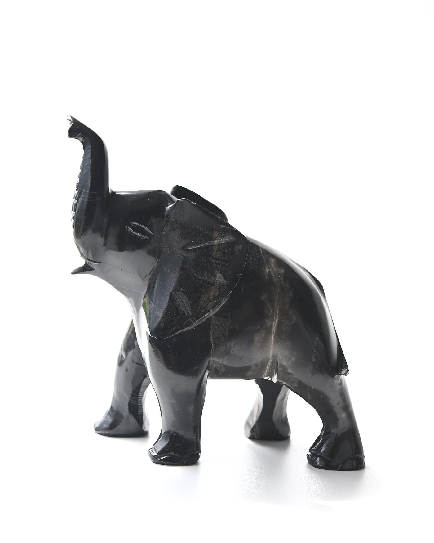 Black Onyx Elephant Carving