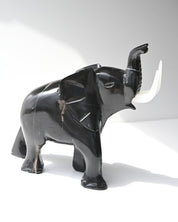 Black Onyx Elephant Carving