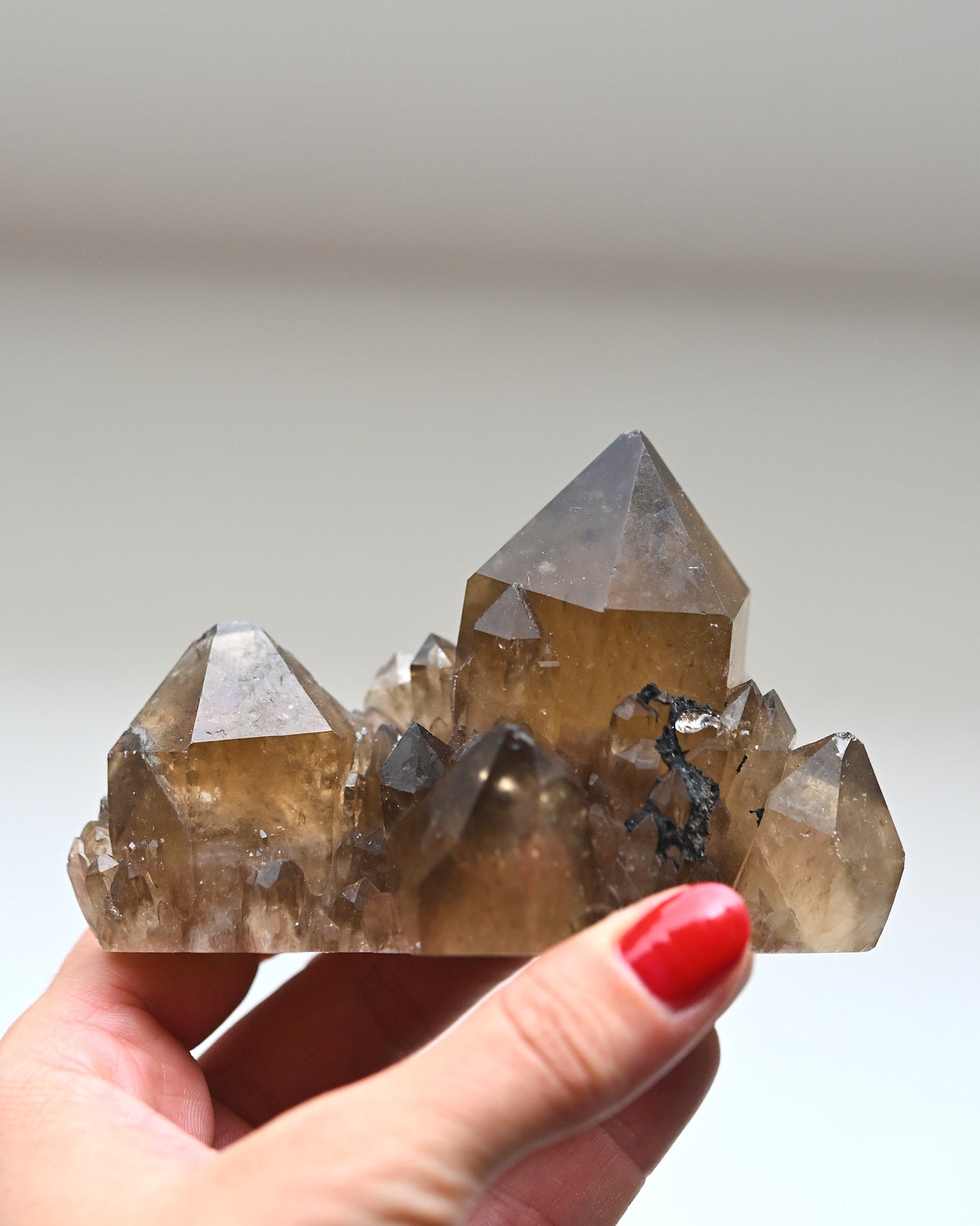 Smoky Elestial Citrine Cluster