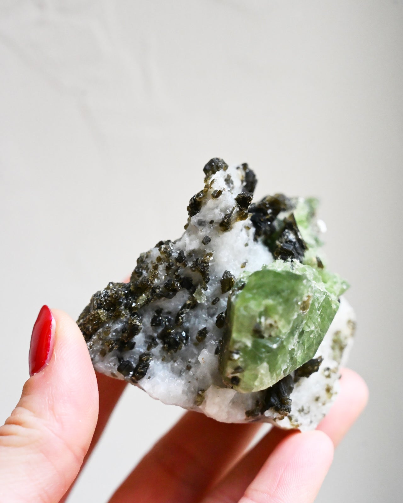Epidote Diopside Calcite Tremolite Cluster