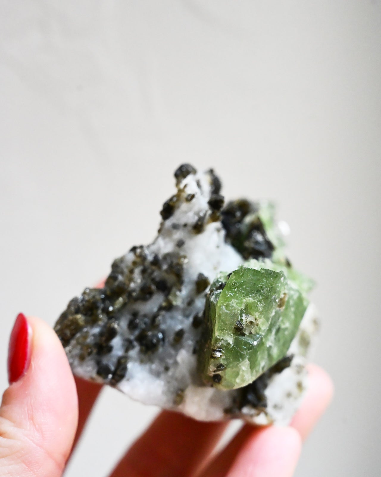 Epidote Diopside Calcite Tremolite Cluster