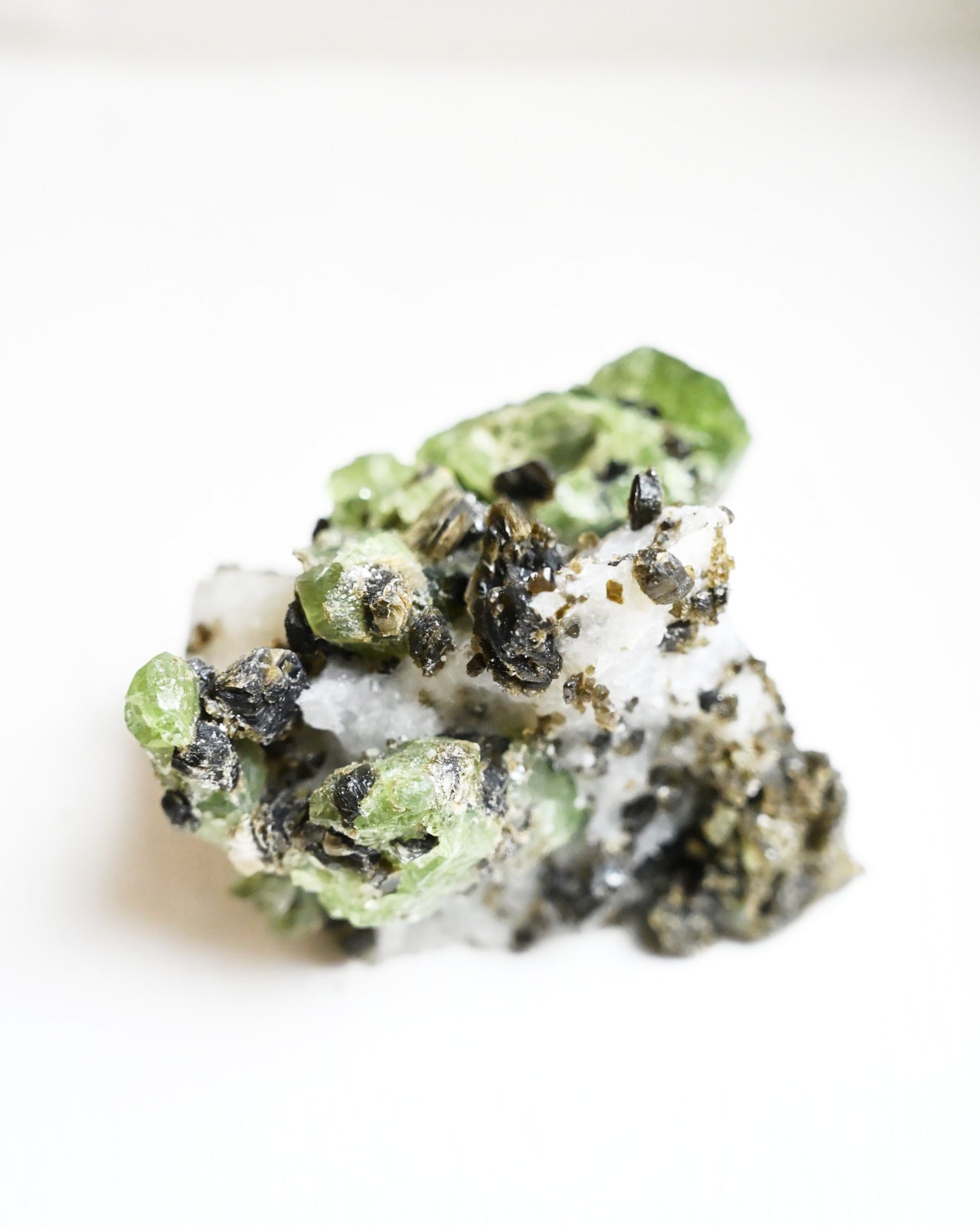 Epidote Diopside Calcite Tremolite Cluster