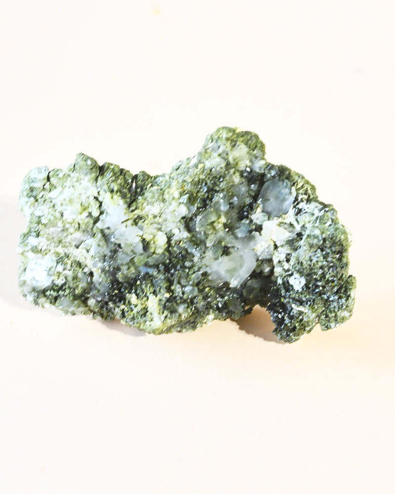 Epidote with Quartz Cluster