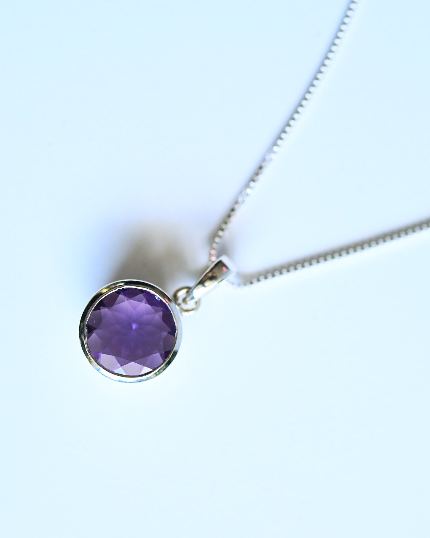Amethyst Pendant — Sterling Silver