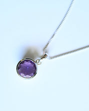 Amethyst Pendant — Sterling Silver