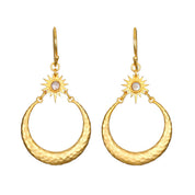 Stellar Sisterhood Moonstone Hoops