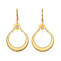 Stellar Sisterhood Moonstone Hoops
