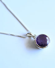 Amethyst Pendant — Sterling Silver