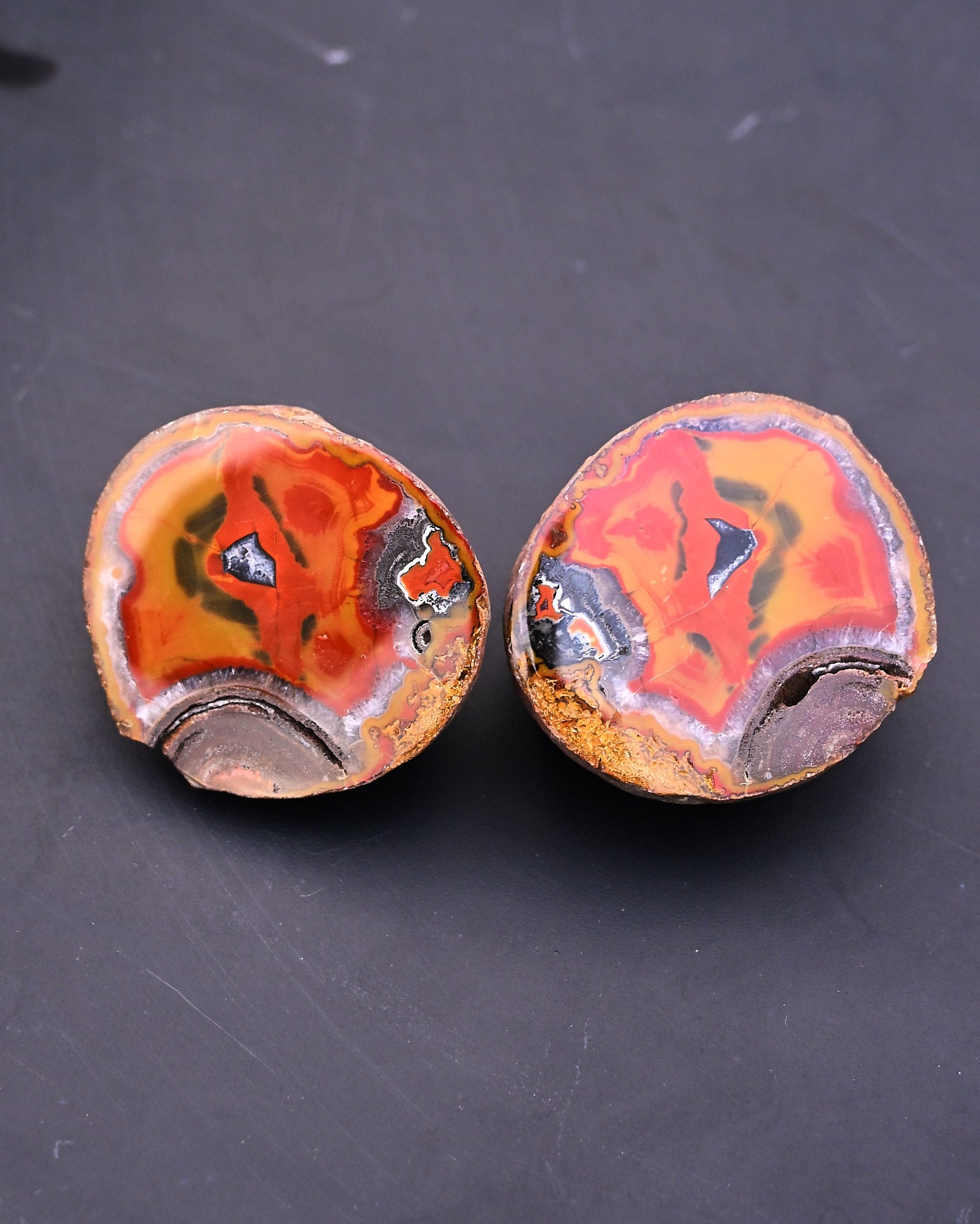 Fighting Blood Agate Matched Pair Hebei China