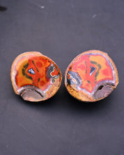 Fighting Blood Agate Matched Pair Hebei China