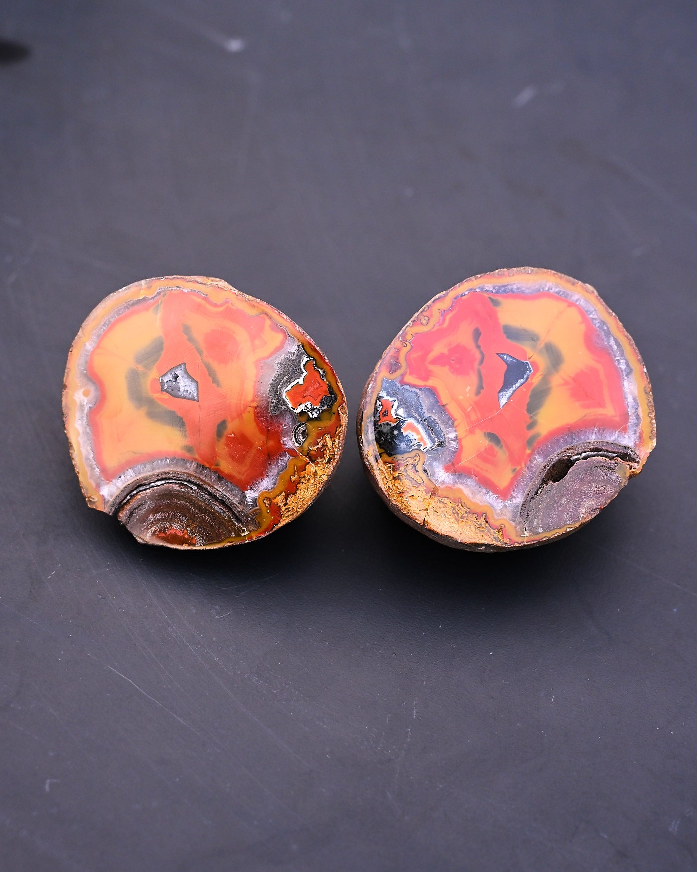 Fighting Blood Agate Matched Pair Hebei China