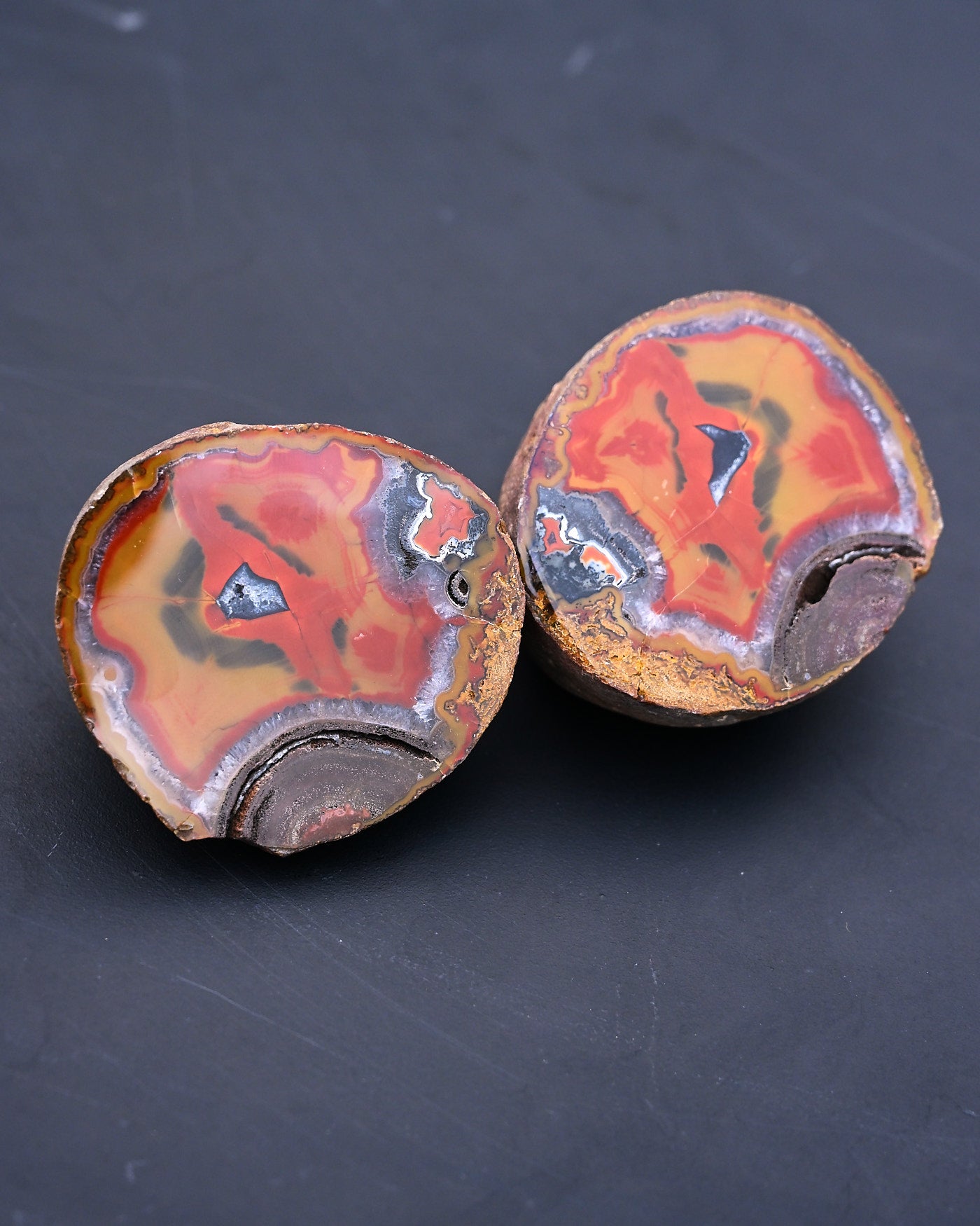 Fighting Blood Agate Matched Pair Hebei China