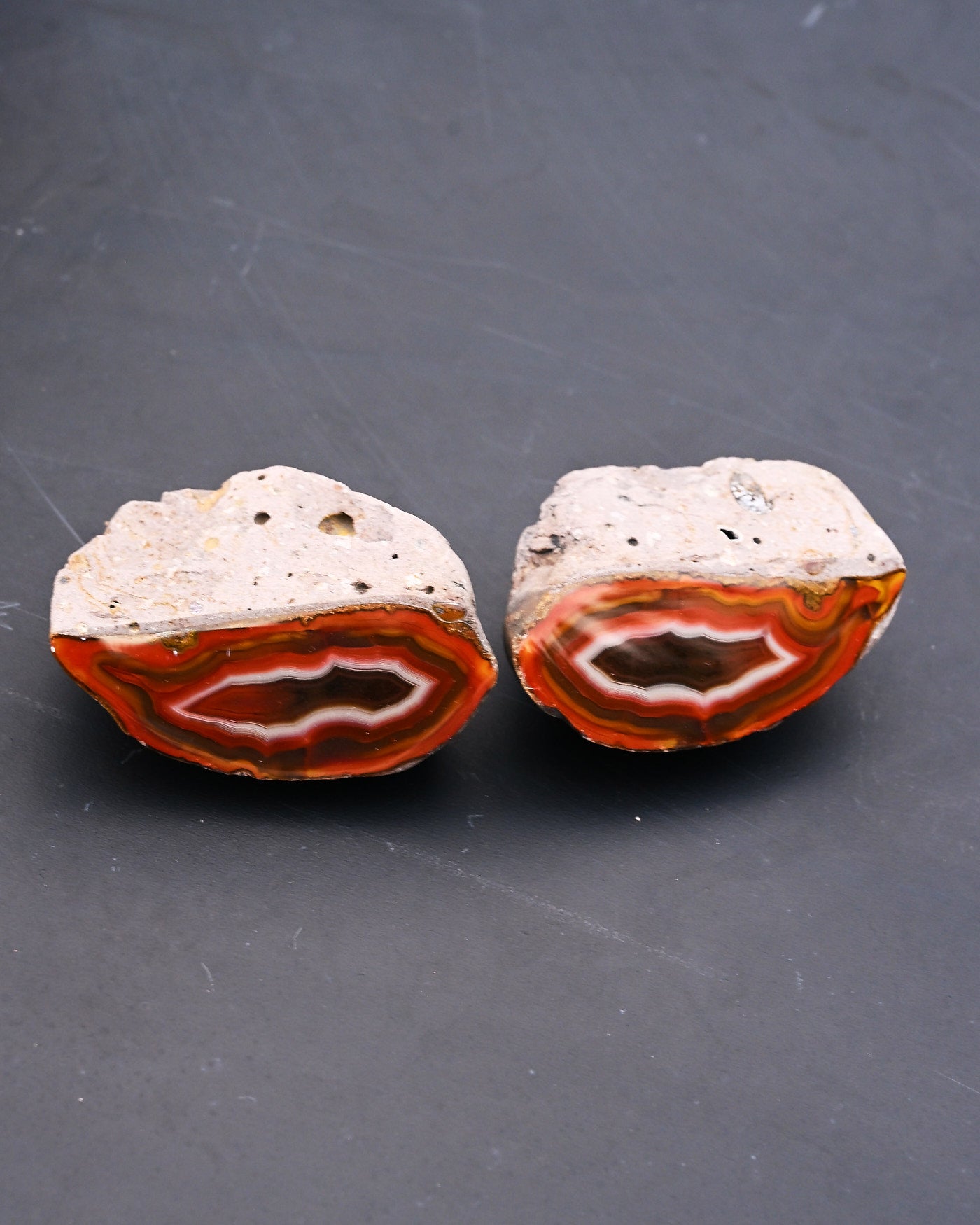 Fighting Blood Agate Matched Pair Hebei China