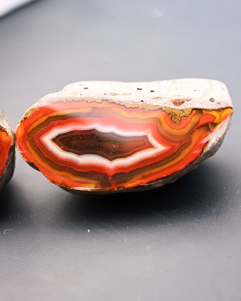 Fighting Blood Agate Matched Pair Hebei China