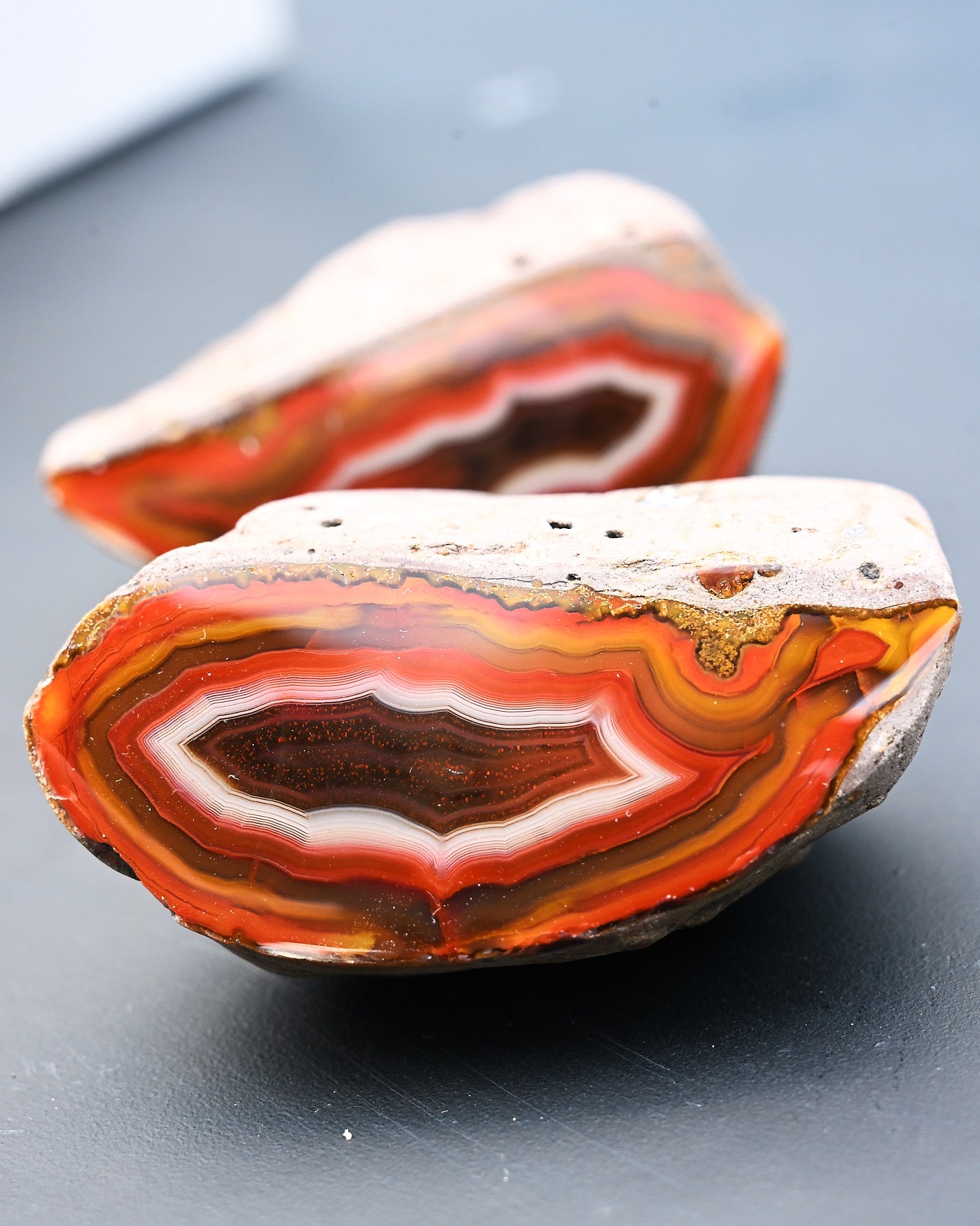 Fighting Blood Agate Matched Pair Hebei China