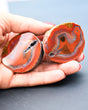 Fighting Blood Agate Matched Pair with Druzy — Hebei, China