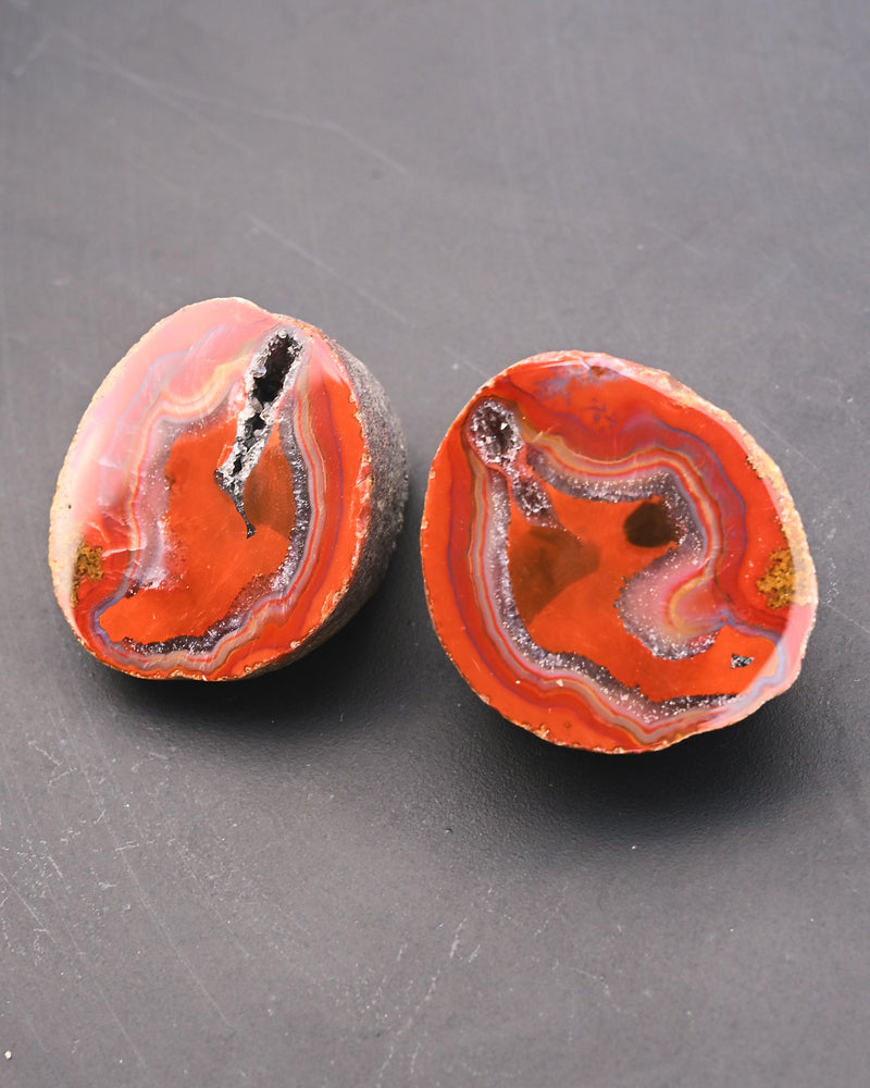 Fighting Blood Agate Matched Pair Hebei China