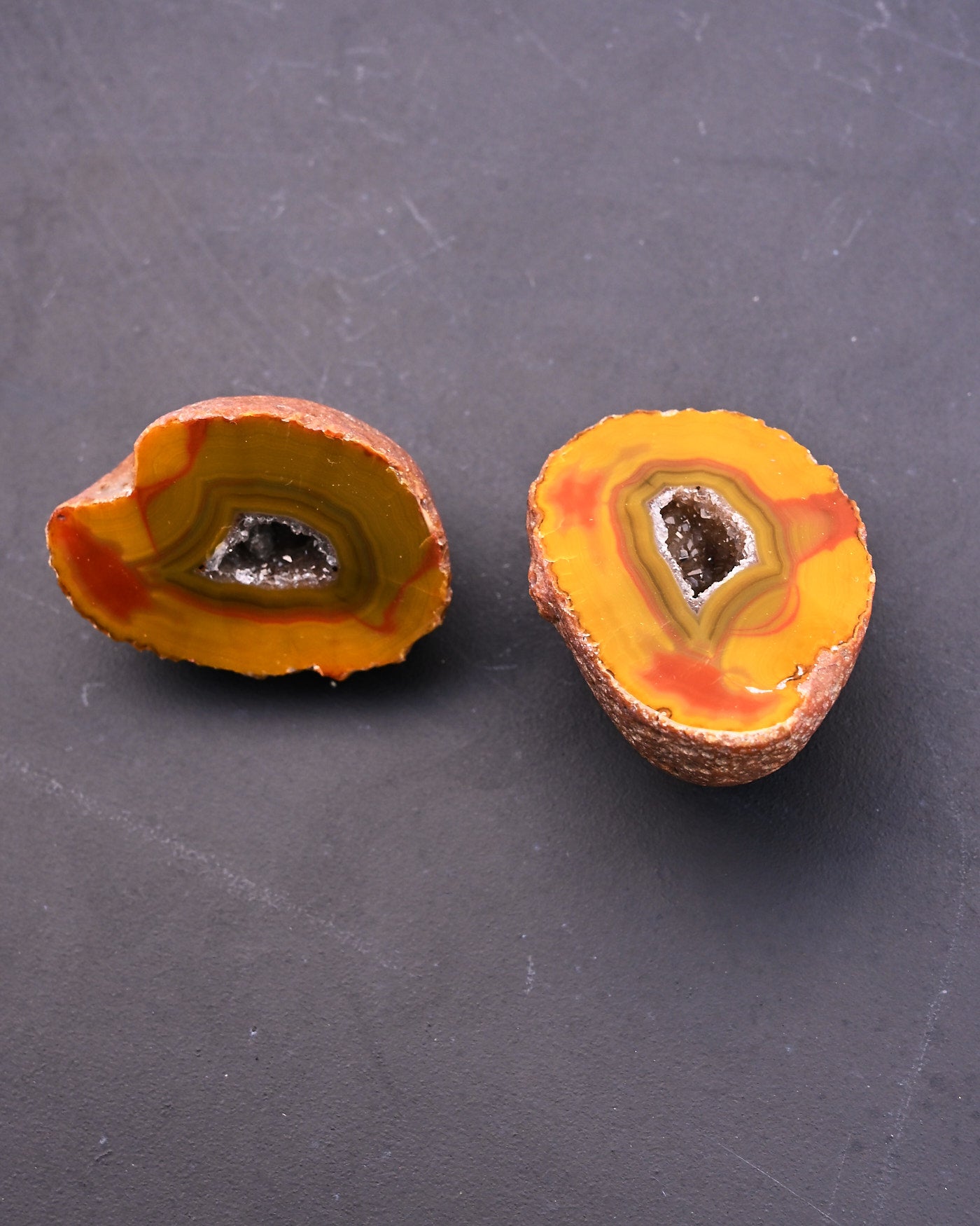 Fighting Blood Agate Geode Hebei China