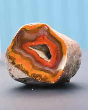 Fighting Blood Agate Geode Hebei China
