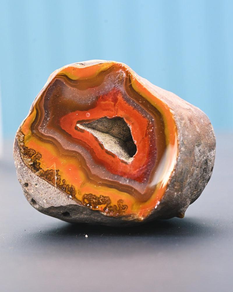 Fighting Blood Agate Geode Hebei China