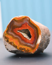 Fighting Blood Agate Geode Hebei China