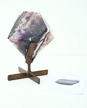 Banded Purple Fluorite on Stand 580g