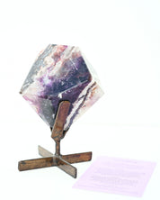 Banded Purple Fluorite on Stand 580g