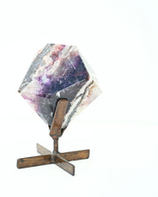 Banded Purple Fluorite on Stand 580g