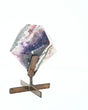 Banded Purple Fluorite on Stand 580g