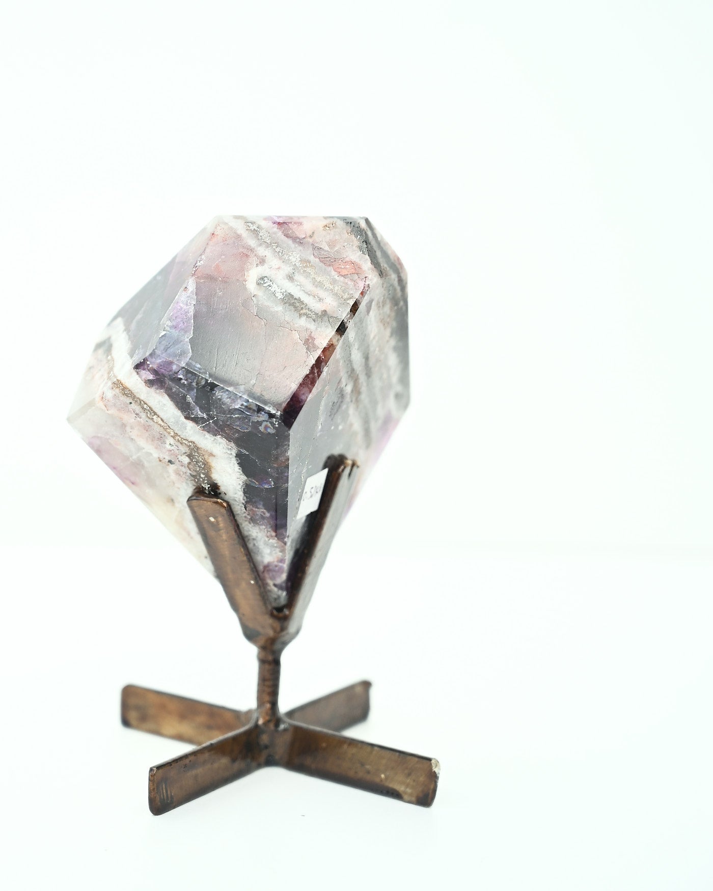 Banded Purple Fluorite on Stand 580g